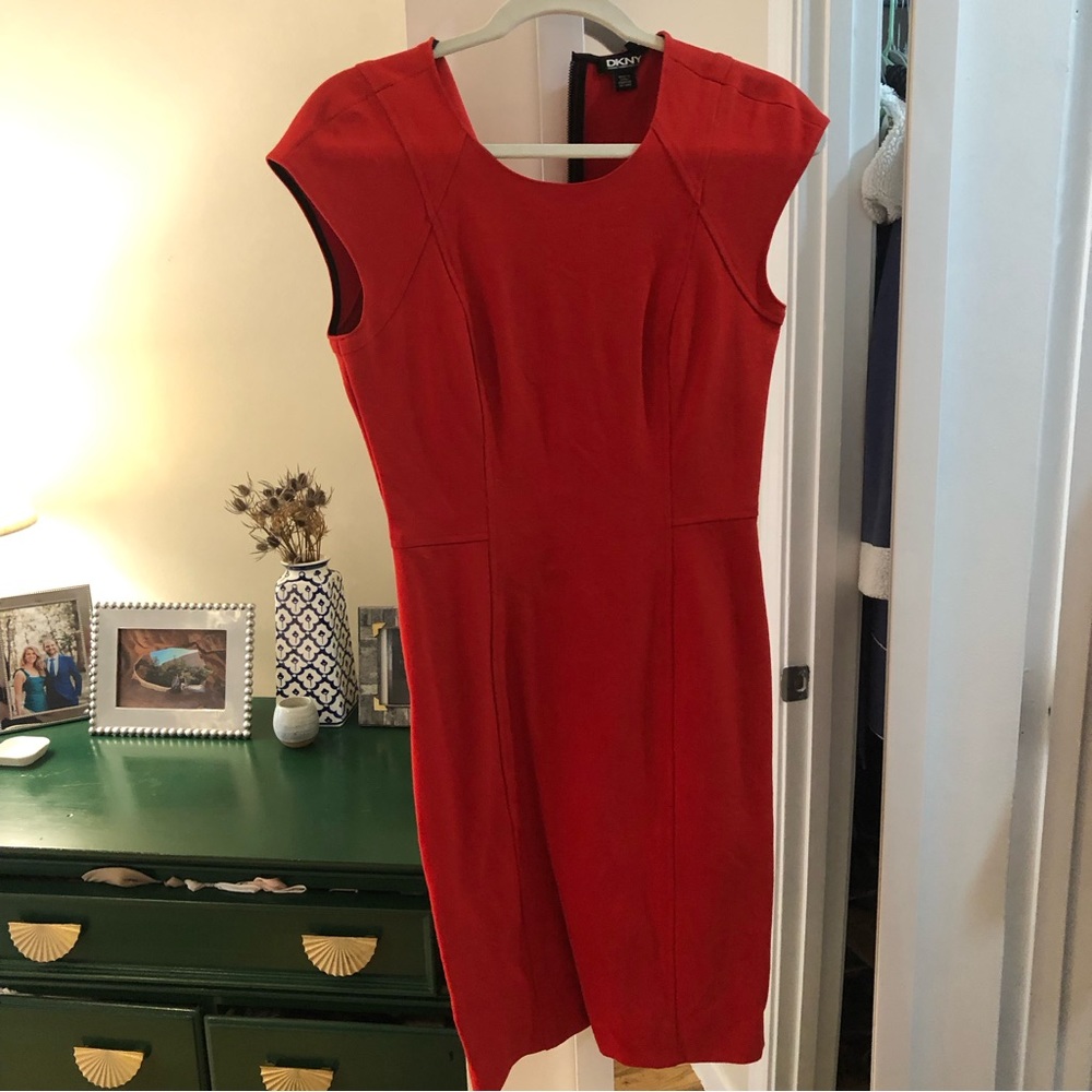 Red DKNY dress size 4
